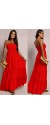 0365 Μάξι φόρεμα Strapless Classic Κόκκινο