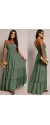 0365 Μάξι φόρεμα Strapless Classic Χακί