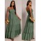 0365 Μάξι φόρεμα Strapless Classic Χακί