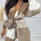 21459 Ζακέτα πλεκτή Long blazer Μπεζ