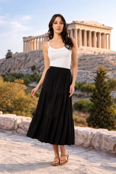 22194 Φούστα Viscose Μαύρο