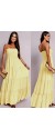 0365 Μάξι φόρεμα Strapless Classic Κίτρινο
