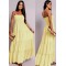 0365 Μάξι φόρεμα Strapless Classic Κίτρινο
