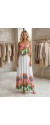 0298 Μάξι φόρεμα floral Λευκό