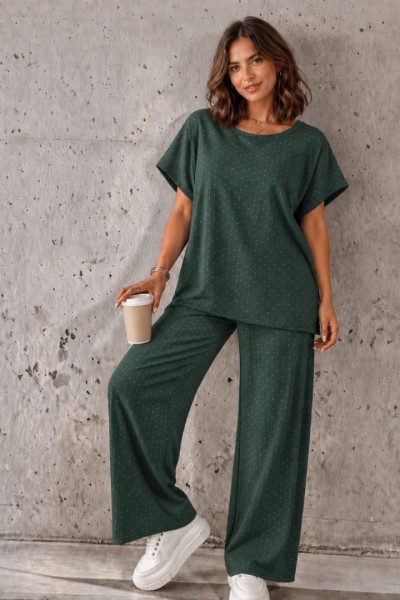 12891 Σετ φόρμα  Strass Plus Size