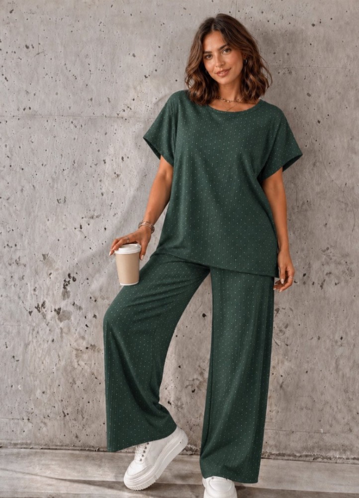 12891 Σετ φόρμα  Strass Plus Size