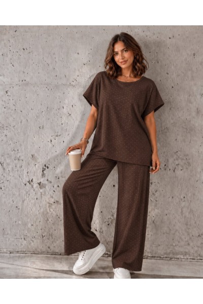 12891 Σετ φόρμα  Strass Plus Size
