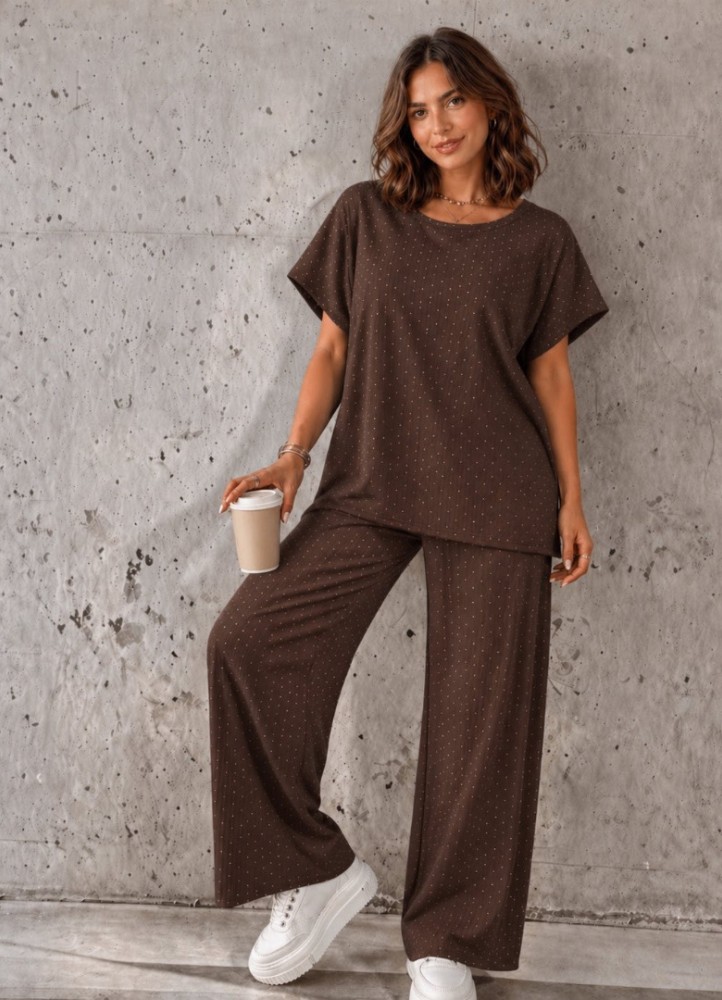 12891 Σετ φόρμα  Strass Plus Size