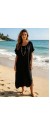0264 Μίντι φόρεμα oversize με κολιέ Μαύρο