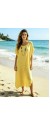 0264 Μίντι φόρεμα oversize με κολιέ Κίτρινο