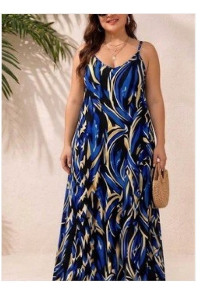 0453 Μάξι φόρεμα Plus size