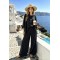 12897 Σετ παντελόνι και μπλούζα Oversize Μαύρο