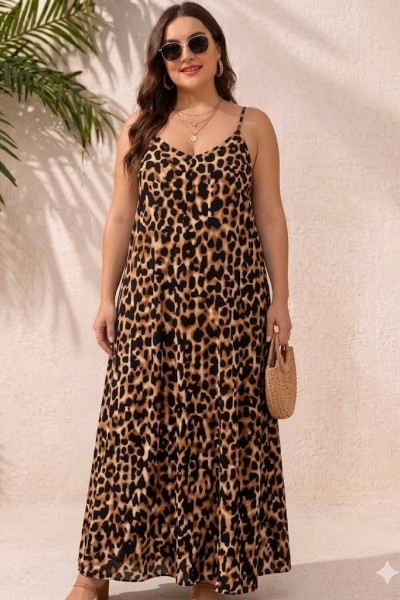 0453 Μάξι φόρεμα Plus size