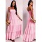 0365 Μάξι φόρεμα Strapless Classic Ροζ