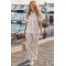 12881 Σετ πουκάμισο με παντελόνι με λουλούδια Wide Style Λευκό