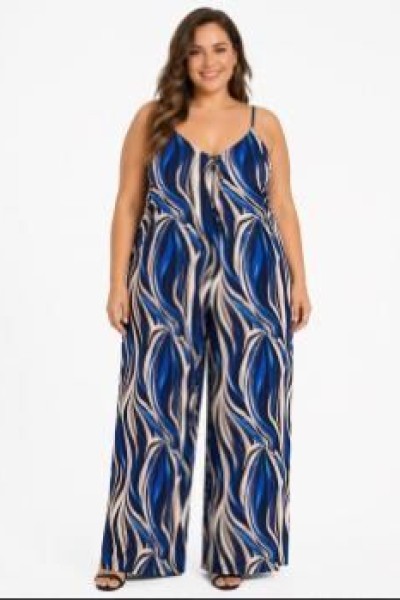 0656 ολόσωμη  φόρμα Plus Size