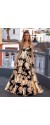 0225 Φόρεμα Maxi Gold Roses