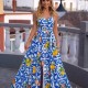 0225  Φόρεμα Maxi Leafs Ρουά Lemons