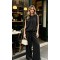 12884 Σετ παντελόνι και μπλούζα Wide Style Μαύρο