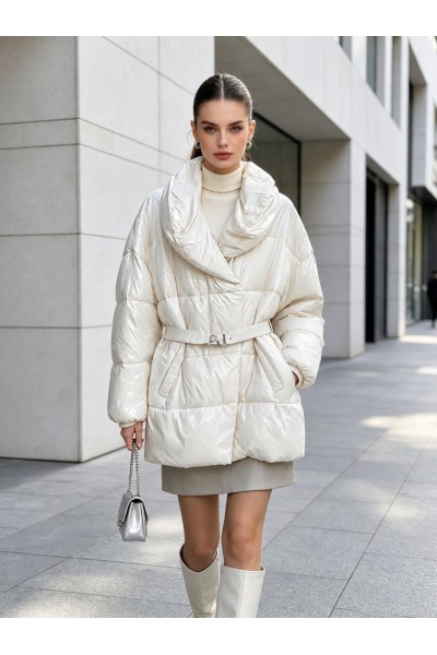 21335 Μπουφάν Street Style Λευκό