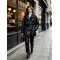 21335 Μπουφάν Street Style Μαύρο