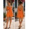 1642 Ολόσωμο σόρτς Summer style Πορτοκαλί