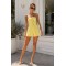 1641 Ολόσωμο σόρτς με κορδόνια Κίτρινο