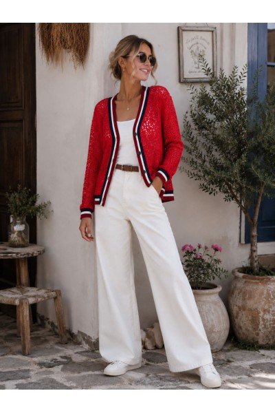 21320 Πανωφόρι C-Through Lace Style Κόκκινο