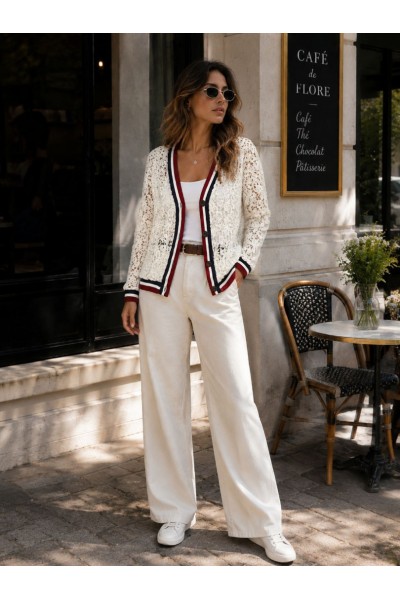 21320 Πανωφόρι C-Through Lace Style Λευκό