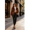 21332 Γούνα  Jacket short Style Καφέ