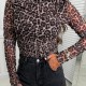 0538 Μπλούζα animal print με διαφάνεια Πούρου