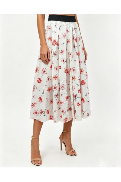 22100 Midi Φούστα Prints Λευκό