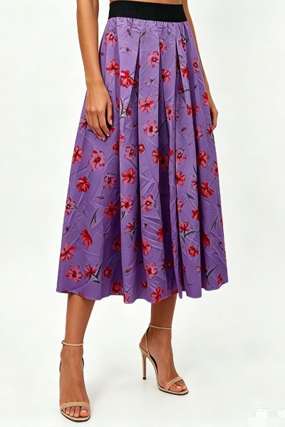 22100 Midi Φούστα Prints Μωβ