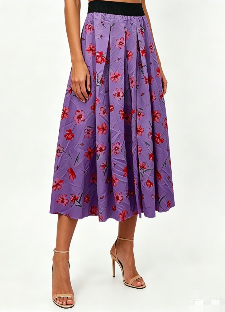 22100 Midi Φούστα Prints Μωβ