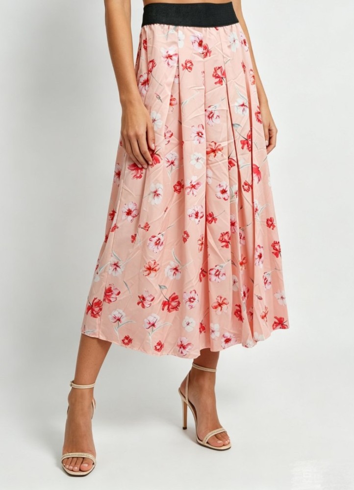 22100 Midi Φούστα Prints Ροζ