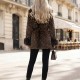 21309 Γούνα δίχρωμη με ζώνη στη μέση Leopar