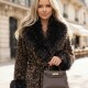 21309 Γούνα δίχρωμη με ζώνη στη μέση Leopar
