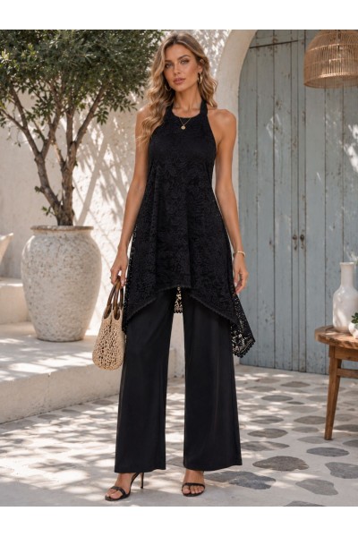 1632 Ολόσωμη φόρμα Lace Style Μαύρο