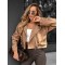 21299 Jacket Suede Style Μπεζ