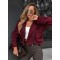 21299 Jacket Suede Style Μπορντό