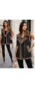 21298 Αμάνικο Μπουφάν Suede Style Μαύρο