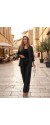 12860 Κουστούμι παντελόνι με ρίγα Μαύρο