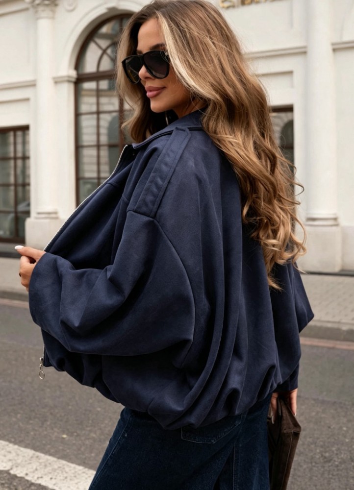 21297 Jacket τύπου σουέτ Μπλε