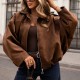 21297 Jacket τύπου σουέτ Καφέ
