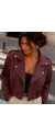 21279  Jacket δερματίνη Μπορντό