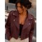 21317 Jacket δερματίνη Μπορντό