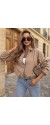21268 Jacket Suede Style Μπεζ