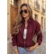 21268 Jacket Suede Style Μπορντό