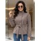 21262 Jacket Suede Style με ζώνη Πούρου