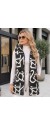 21258 Αμάνικο μπουφάν street Style Μαύρο-άσπρο